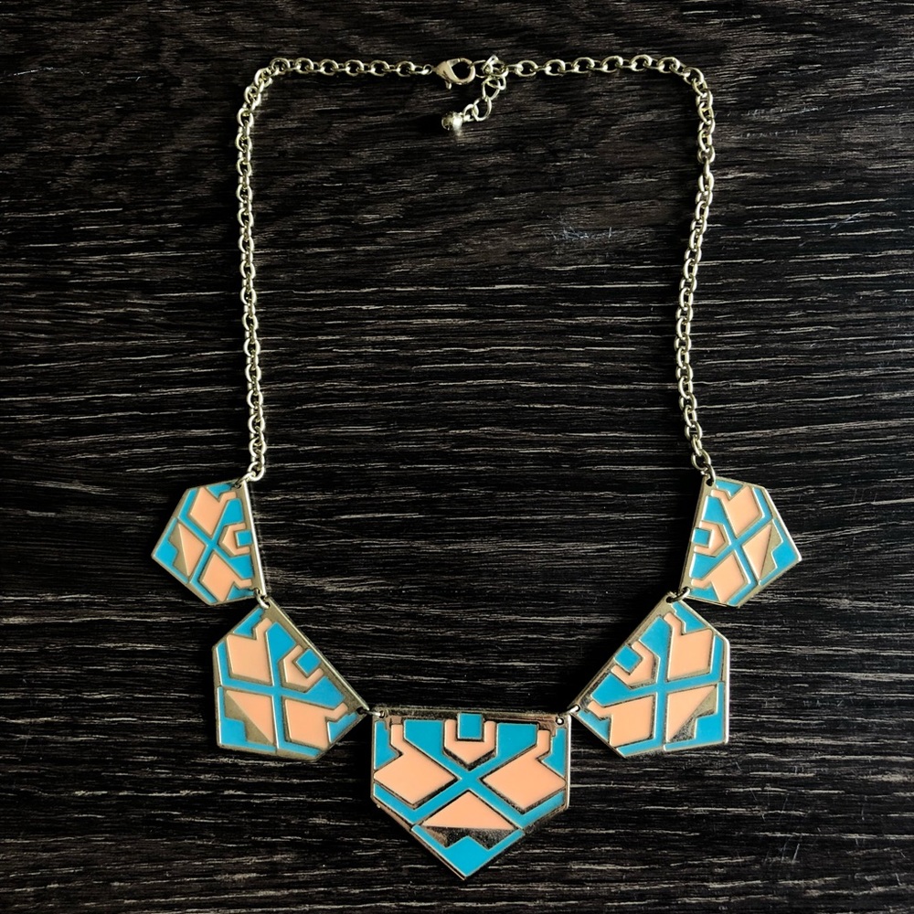 Blue and Coral Necklace
